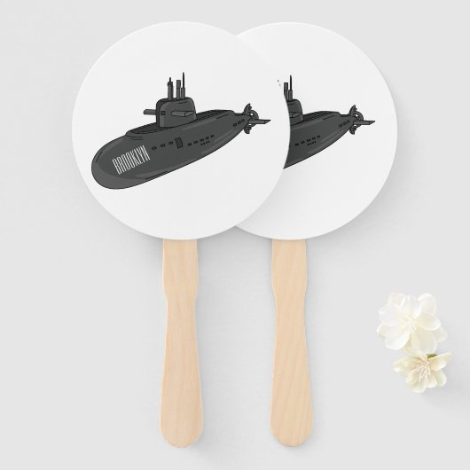 Éventail Illustration sous-marine (Devant et derrière)