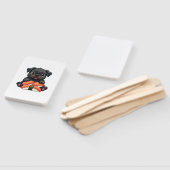 Éventail Illustration vectorielle de sushi de pug noir mign (Non-assemblé)