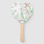 Éventail Illustration White Lily (Devant)