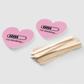 Éventail I'm Thinking... Loading Progress Bar Pink Minimali (Non-assemblé)