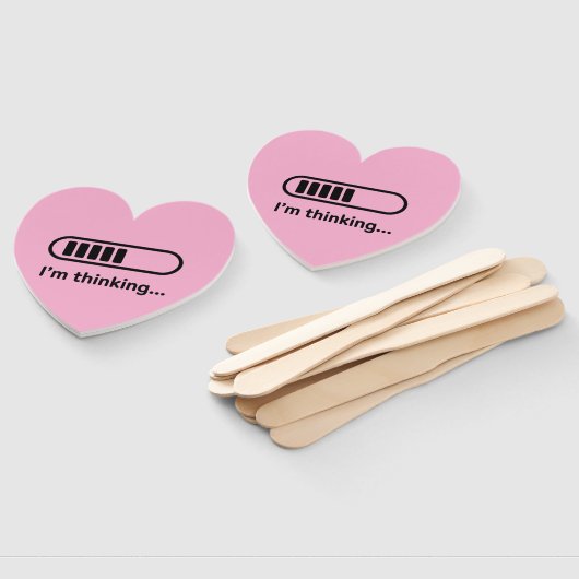 Éventail I'm Thinking... Loading Progress Bar Pink Minimali (Non-assemblé)