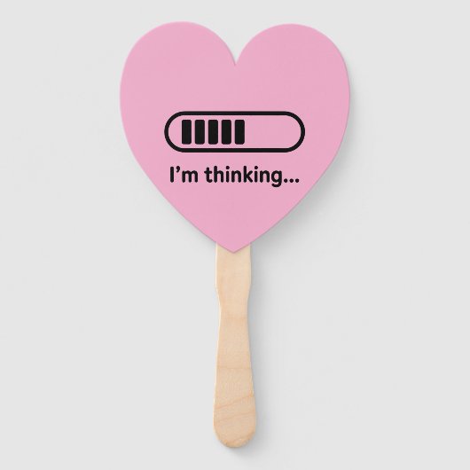 Éventail I'm Thinking... Loading Progress Bar Pink Minimali (Devant)