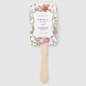 Éventail Imaginaire tropical Boho Floral Wedding Programme (Devant)