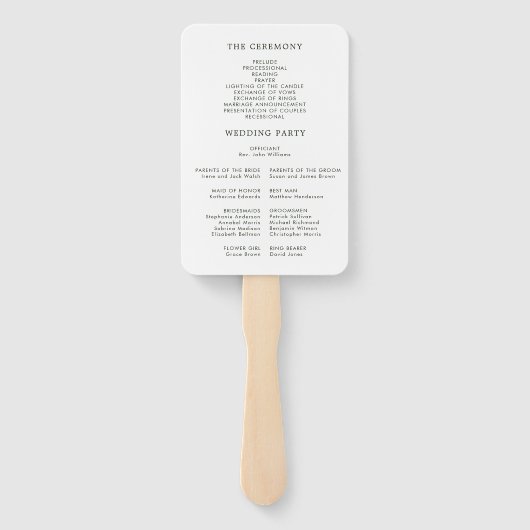 Éventail Imaginaire tropical Boho Floral Wedding Programme (Dos)