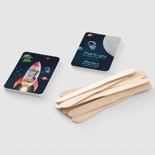 Éventail Immense Trois avec photos | Space Rocket 3e annive (Non-assemblé)