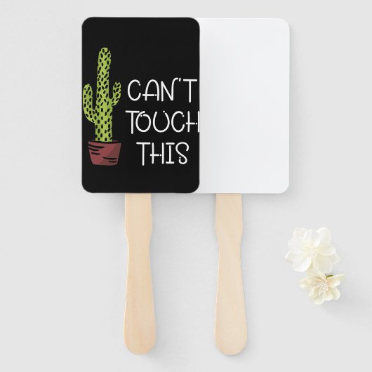 Éventail Impossible De Toucher Ce Cactus (Devant et derrière)