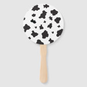 Éventail Impression de vache noir et blanc (Dos)