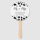 Éventail Impression De Vache, Spots De Vache, Noir Et Blanc (Dos)