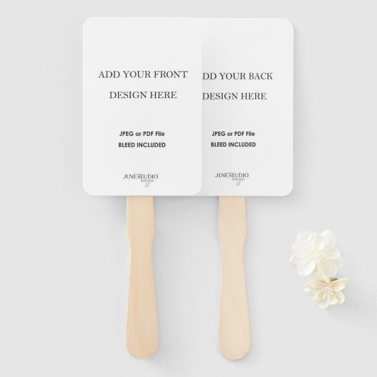 Éventail Impression du programme de ventilateur de Mariage (Devant et derrière)