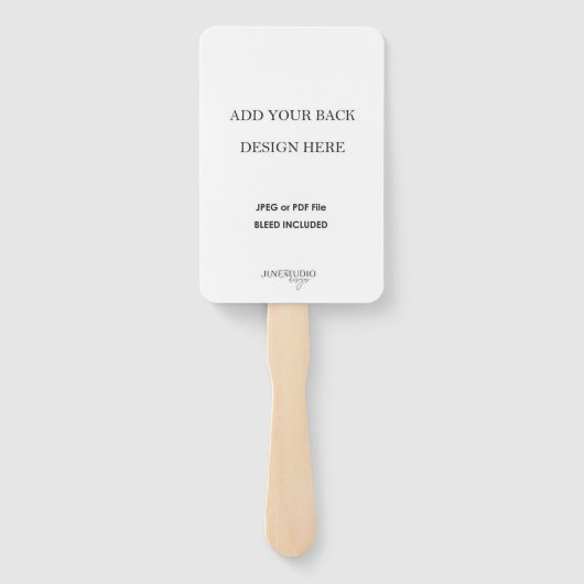 Éventail Impression du programme de ventilateur de Mariage (Dos)