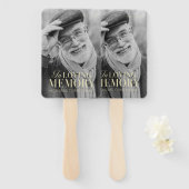 Éventail In Love Memory Modern Elegant Photo Memorial (Devant et derrière)