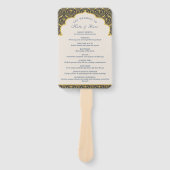 Éventail Indian Hindu Saptapadi Programme de mariage d'or (Devant)