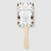 Éventail Indian Red Forest Green Boho Russe Antlers (Devant)