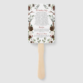 Éventail Indian Red Forest Green Boho Russe Antlers (Dos)