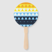 Éventail Indicateur de la fierté AroAce Super géométrique B (Dos)