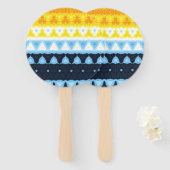 Éventail Indicateur de la fierté AroAce Super géométrique B (Devant et derrière)