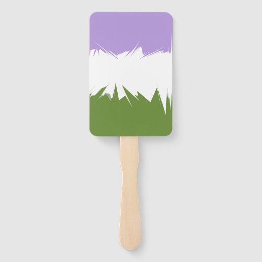 Éventail Indicateur de la fierté de la genderqueer Abstrait (Dos)