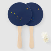 Éventail Indicateur de l'état de l'Alaska (Devant et derrière)