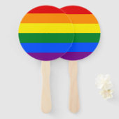 Éventail Indicateur Gay pride arc-en-ciel (Devant et derrière)