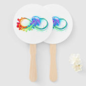 Éventail Infinity avec Rainbow Jellyfish (Devant et derrière)