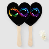 Éventail Infinity symbol of rainbow comets (Devant et derrière)