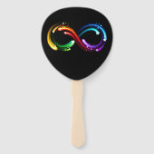 Éventail Infinity symbol of rainbow comets (Dos)