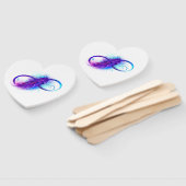 Éventail Infinity with purple feather (Non-assemblé)