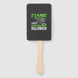 Éventail Infirmière diplômée Halloween Toile d'araignée et