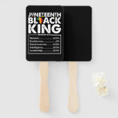 Éventail Informations nutritionnelles Juneteenth Black King (Devant et derrière)