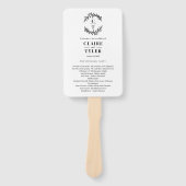 Éventail Initiales fantaisie ÉDITABLE Programme de mariage  (Devant)