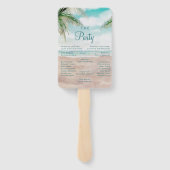 Éventail Island Breeze Sandy Beach Programme de cérémonie d (Dos)