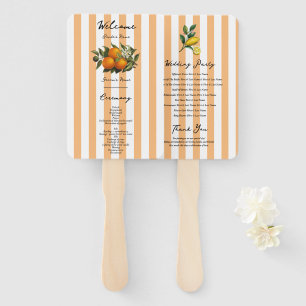 Éventail ItalieProgramme de mariage Citron Orange Méditerra