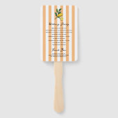 Éventail ItalieProgramme de mariage Citron Orange Méditerra (Dos)