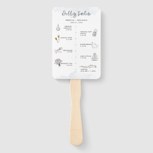 Éventail Itinéraire mariage Programme d'icônes modernes (Devant)