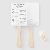 Éventail Itinéraire mariage Programme d'icônes modernes (Devant et derrière)