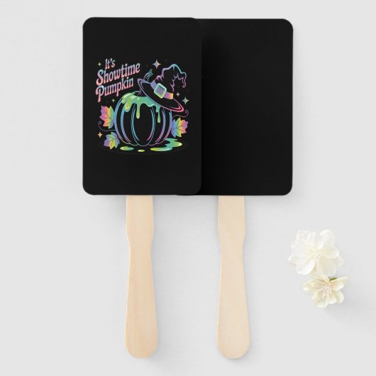 Éventail It's Showtime Pumpkin Hat Pumpkin (Devant et derrière)