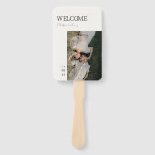 Éventail Ivoire | Chic Modern Photo Wedding Programme (Devant)