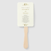 Éventail ivoire et or coutume programme de mariage modèle (Devant)