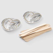 Éventail Ivoire, Vert, Bleu, Or Soie & Perles (Non-assemblé)