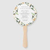 Éventail Ivory Bloom | Watercolor Floral Wedding Program (Devant)