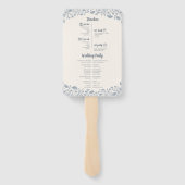 Éventail Ivory Periwinkle Wildflower Wedding Program (Dos)