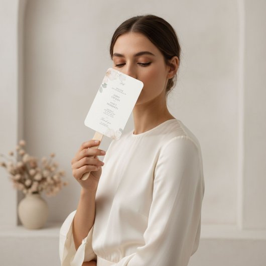 Éventail Ivory | Programme de mariage chic à fleurs à l'aqu