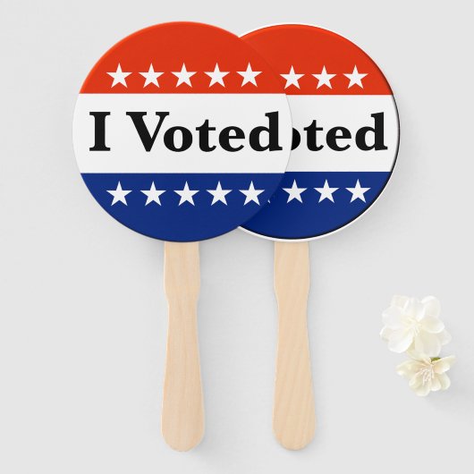 Éventail J'ai voté les élections de 2026 (Devant et derrière)