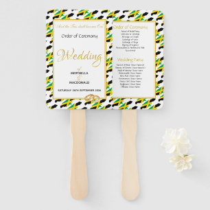 Éventail JAMAICA Christian Custom Wedding Programme