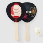 Éventail Japanese Bon Odori Festival Fans | Customizable (Devant et derrière)