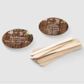 Éventail Jar Lights Floral Wood Jars Programme de mariage V (Non-assemblé)