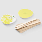 Éventail Jardin Bee Toile Cheveux Jaune Fan de fête (Non-assemblé)