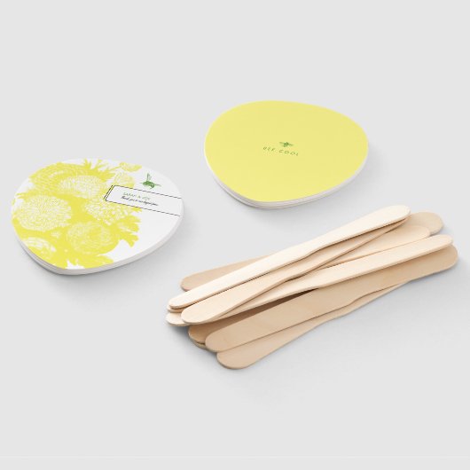 Éventail Jardin Bee Toile Cheveux Jaune Fan de fête (Non-assemblé)