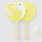 Éventail Jardin Bee Toile Cheveux Jaune Fan de fête (Devant et derrière)