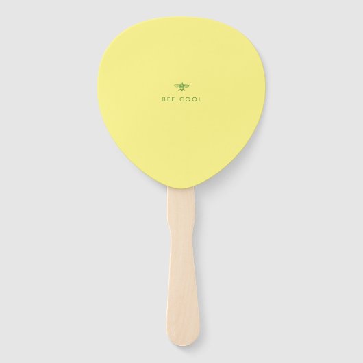 Éventail Jardin Bee Toile Cheveux Jaune Fan de fête (Dos)